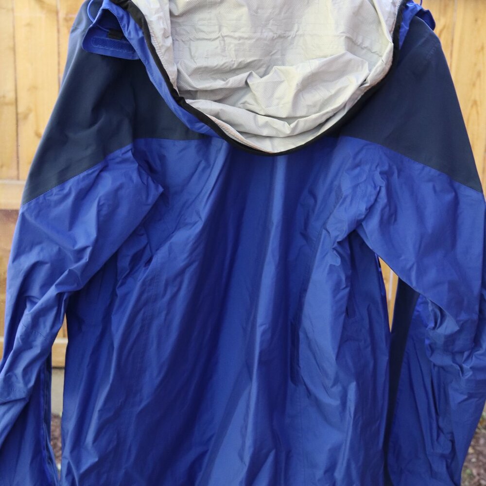 Marmot Works Precip Blue Hooded Waterproof Rain Jacket Women’s Size Small - Picture 8 of 10